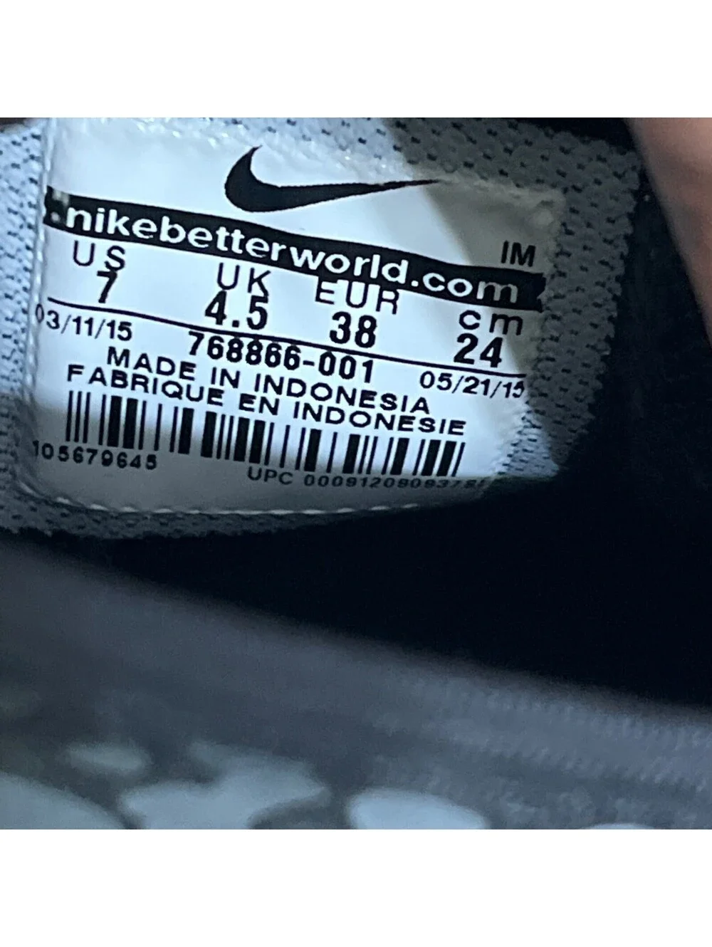 Nike Primo Court Mid Womens Size 7 Shoes Black White Athletic Trainer Sneakers